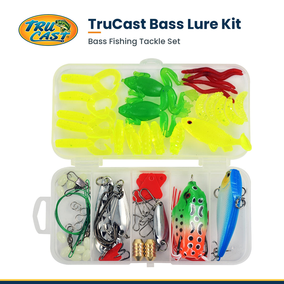 TruCast Bass Lure Kit – Bass Fishing Tackle Set