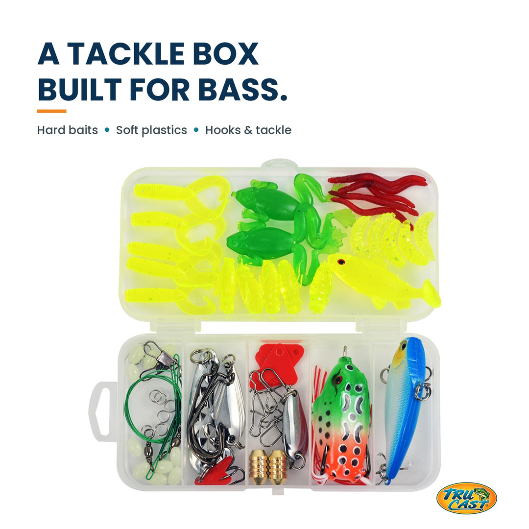 TruCast Bass Lure Kit – Bass Fishing Tackle Set