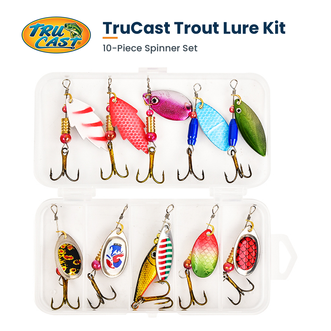 TruCast Trout Lure Kit – 10-Piece Spinner Set
